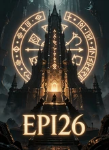 Trending strategy game - dark fantasy with glowing ancient runes and mythical fortress